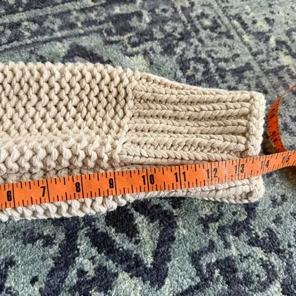 Free People Chunky Knit Cream My Only Sunshine Pullover Mockneck Sweater Preppy - Picture 16 of 16